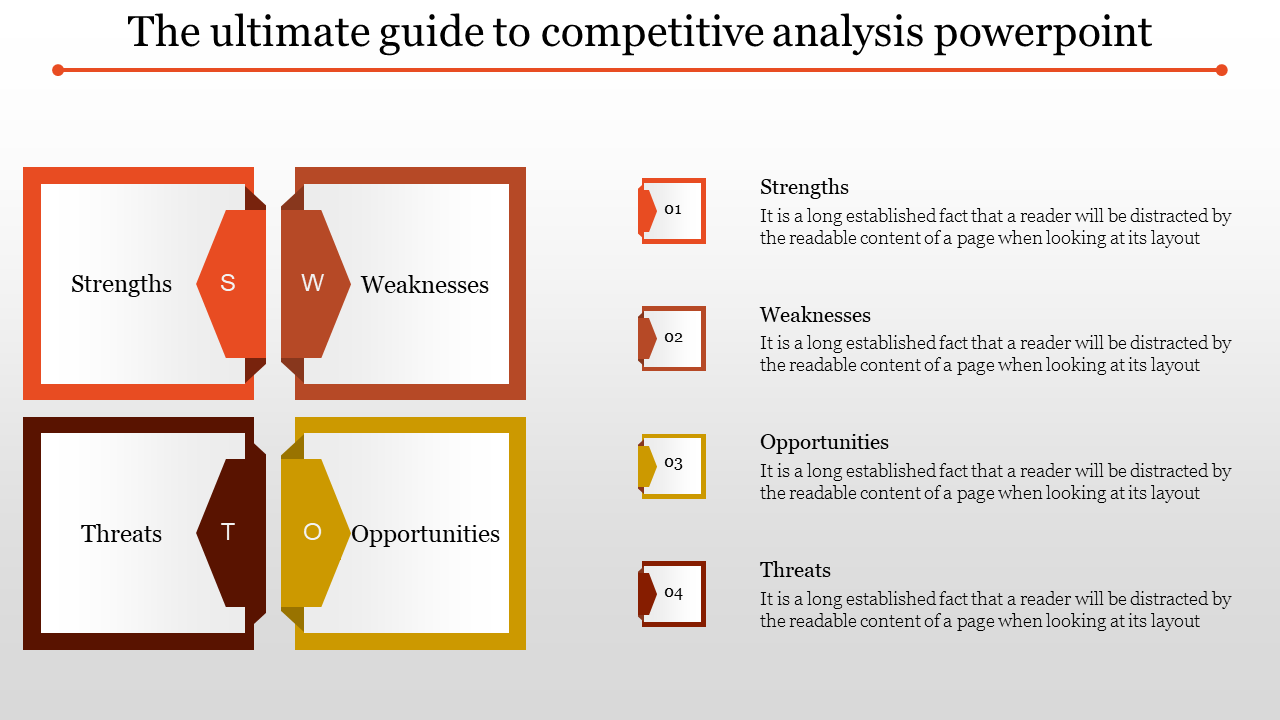 Elegant Competitive Analysis PowerPoint Slide Template